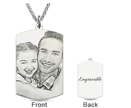 father daughter dog tag necklace